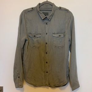 Silky ,stoned washed  shirt.